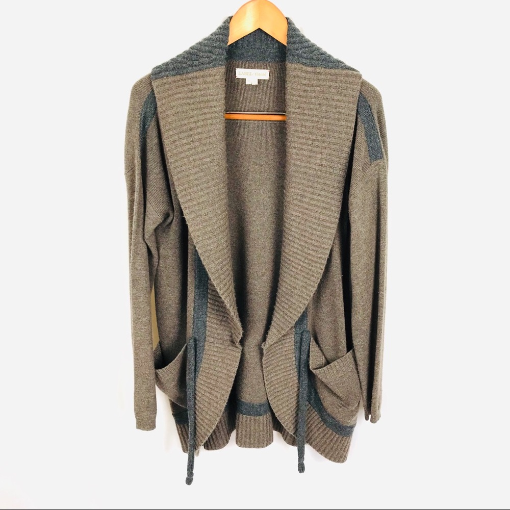 LABEL + thread cashmere cardigan tunic sweater